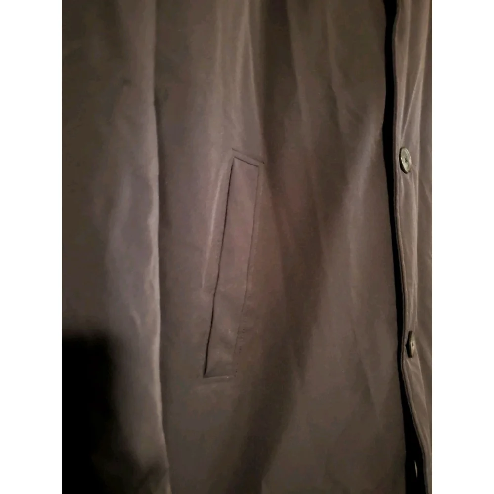 Calvin Klein Overcoat Mens 42R  Black Weatherproof Quilted Lined Button Closure